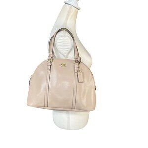 Coach Peyton Cora Dome Top Satchel Bone Sand